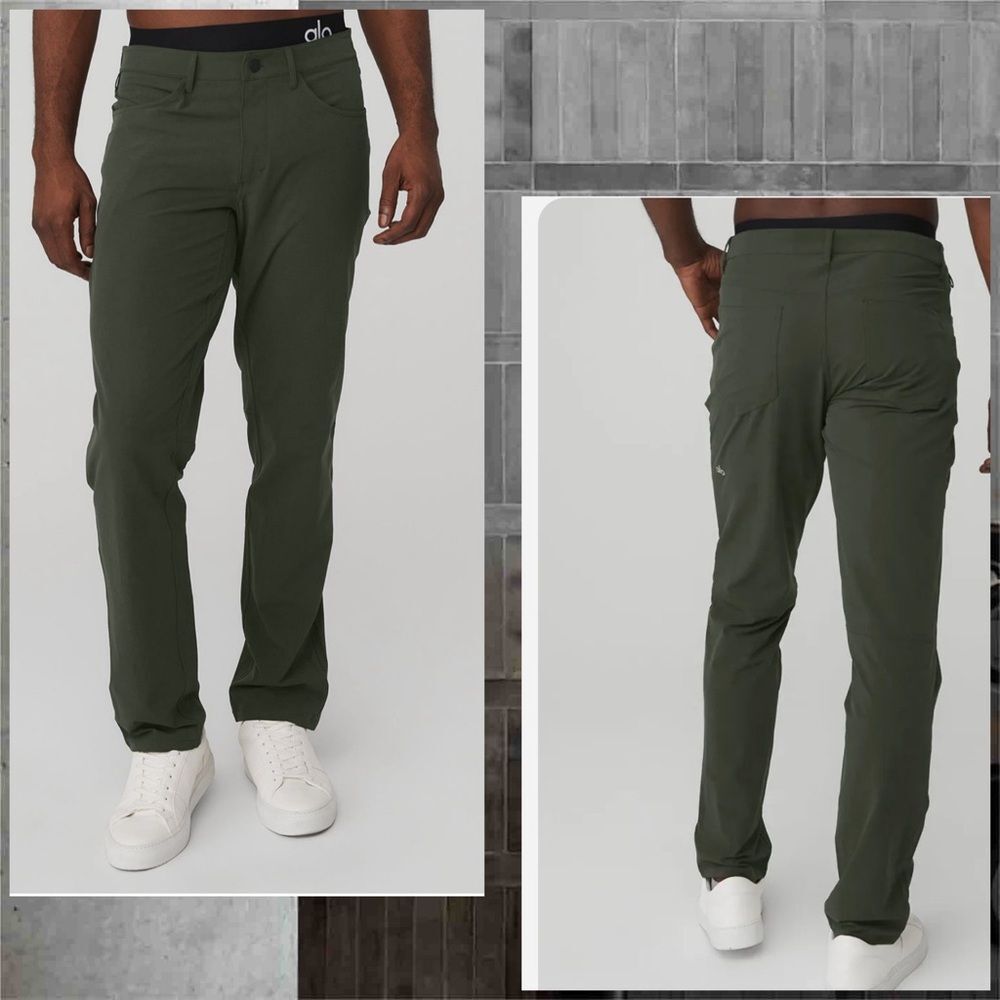 ALO Yoga Men's Olive Green Chino Pants